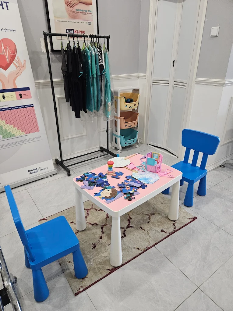 Children's play corner at U.N.I Klinik Alam Impian